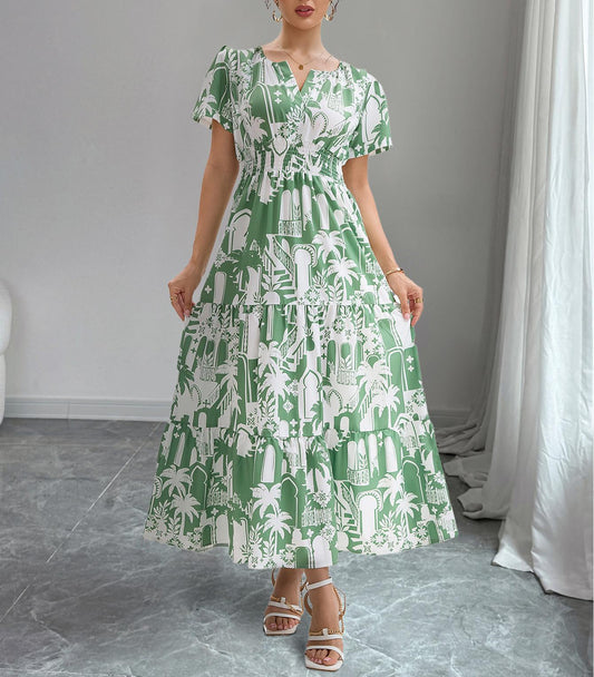 Boho Maxi Dress in - by Malbusaat