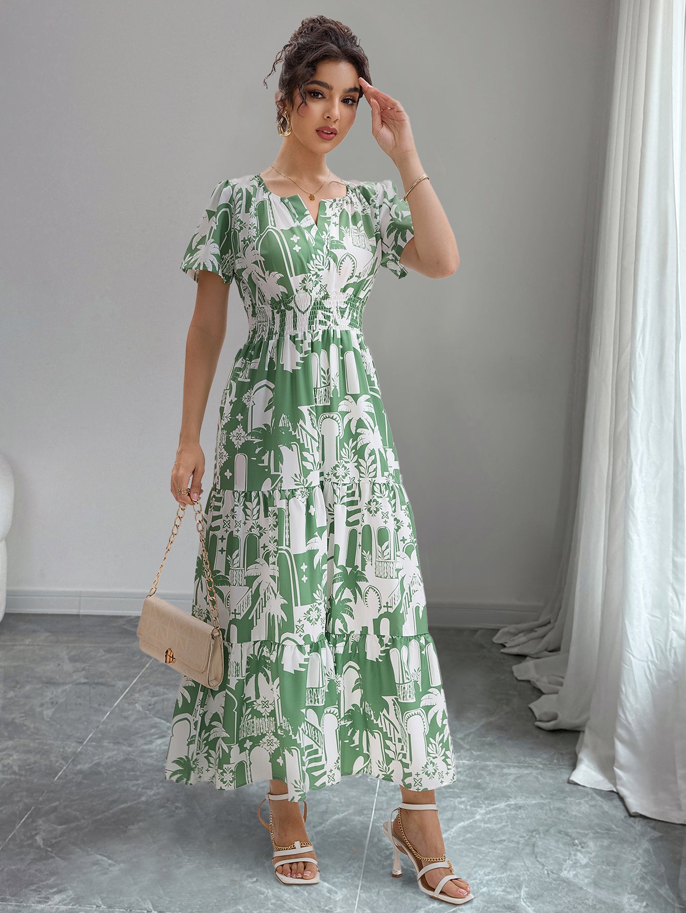 Boho Maxi Dress in - by Malbusaat