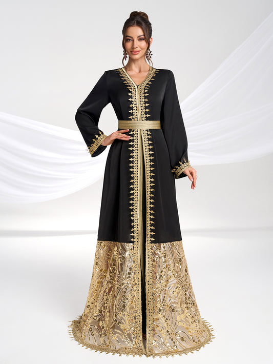 Elegant Maxi Dress in - by Malbusaat