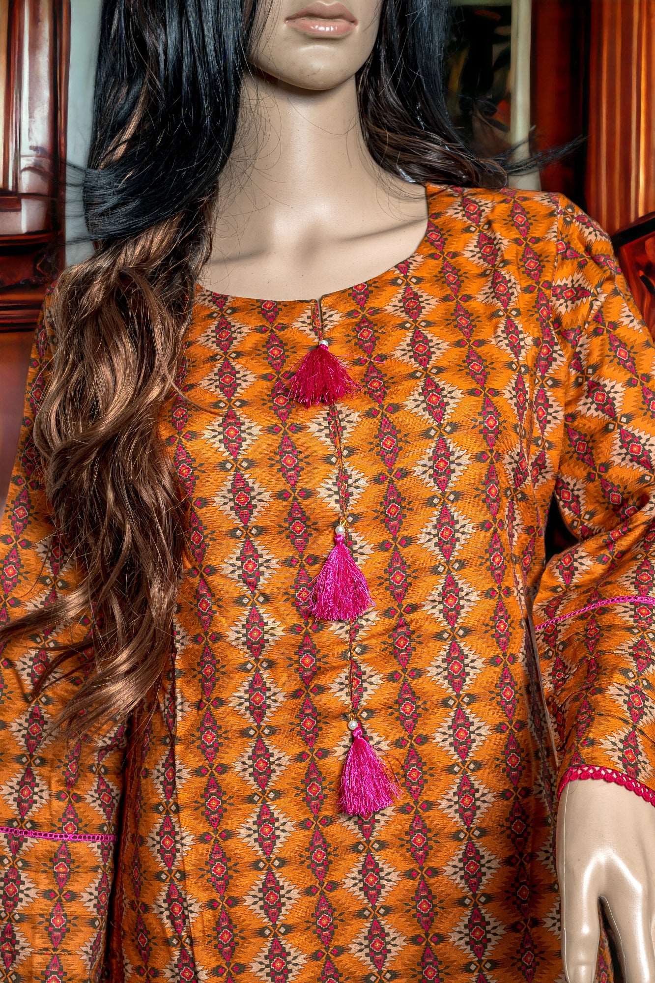 Shop 2PCS OVERALL MARINA DRESS by Malbusaat, versatile Pakistani Dress at Malbusaat. Ready-made desi suits, Pakistani designer dresses online UK.