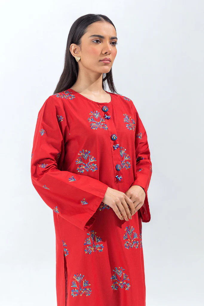 Casual 2 Piece Embroidered Multi Neps Suit (Pret) in - by Malbusaat