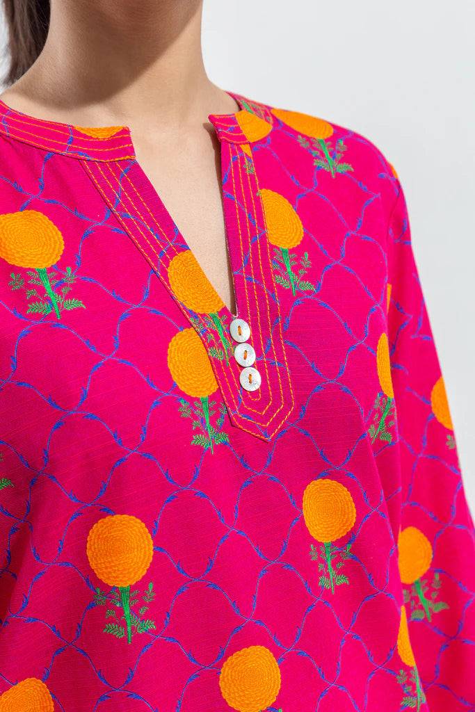 Casual Digital Printed Khaddar Shirt (Pret) | Kurta Pakistani | Kurta Pakistani | www.malbusaat.co.uk