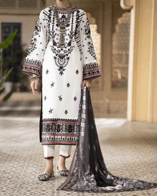 Shop Black and White Traditional by Malbusaat, versatile Pakistani Dresses at Malbusaat. Ready-made desi suits, Pakistani designer dresses online UK.