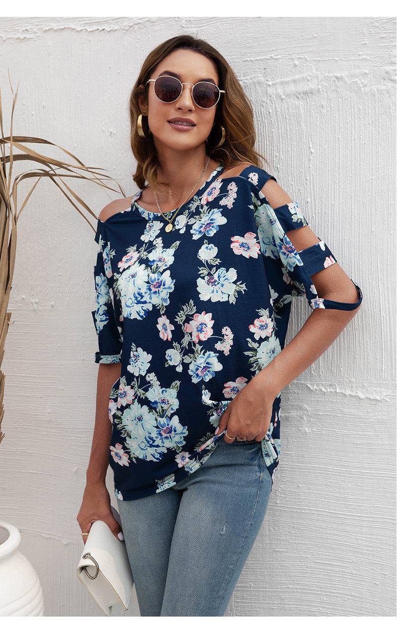 Shop Casual Floral Print Top by Malbusaat, versatile  at Malbusaat. Ready-made desi suits, Pakistani designer dresses online UK.