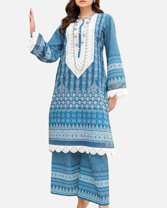 Elegant Khaddar 2 Piece Suit in - by Malbusaat
