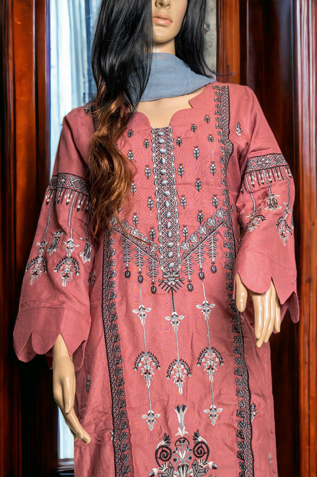 3PCS EMBROIDERED MARINA DRESS Pakistani Pakistani Dresses malbusaat.co.uk