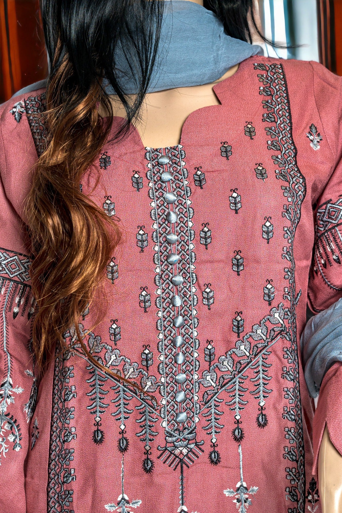 3PCS EMBROIDERED MARINA DRESS Pakistani Pakistani Dresses malbusaat.co.uk