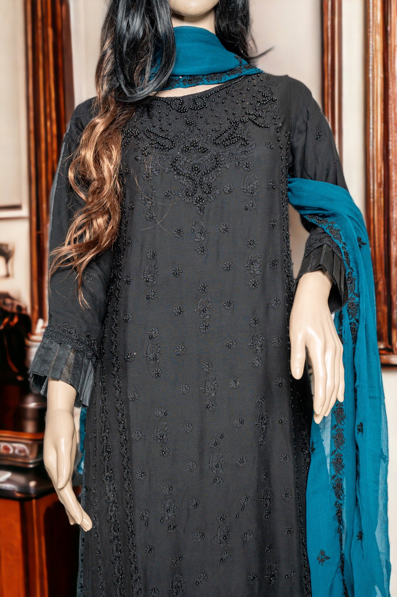 Formal Chiffon Pearl Work Dress Pakistani Pakistani Dresses malbusaat.co.uk