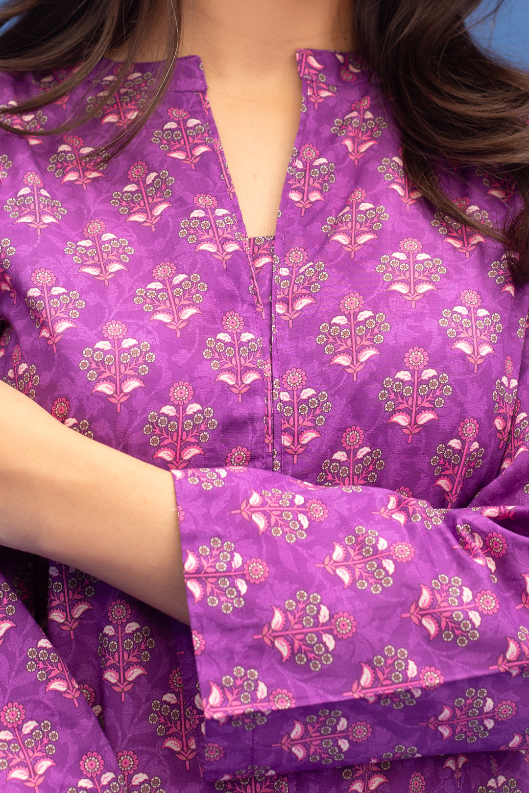 Floral Printed Kurta in - Pakistani Dresses by Malbusaat