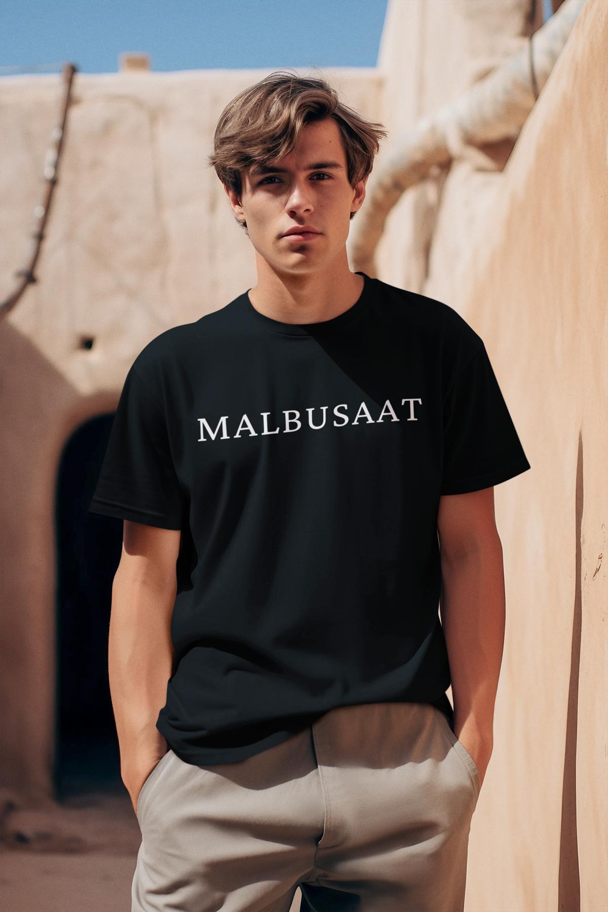 Shop Malbusaat Unisex Heavy Cotton Tee by Malbusaat, versatile T-SHIRTS at Malbusaat. Ready-made desi suits, Pakistani designer dresses online UK.