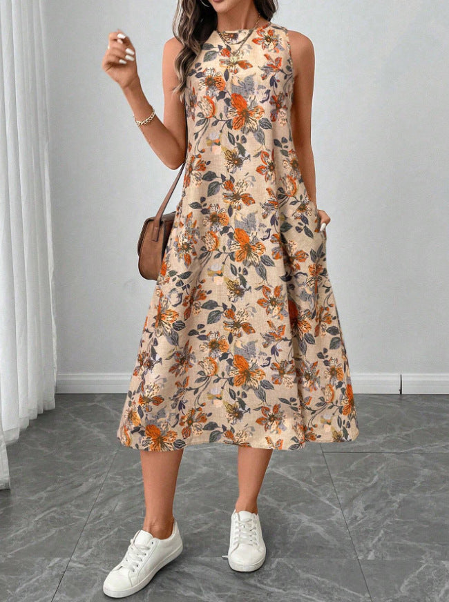 Elegant Midi Dress in - by Malbusaat