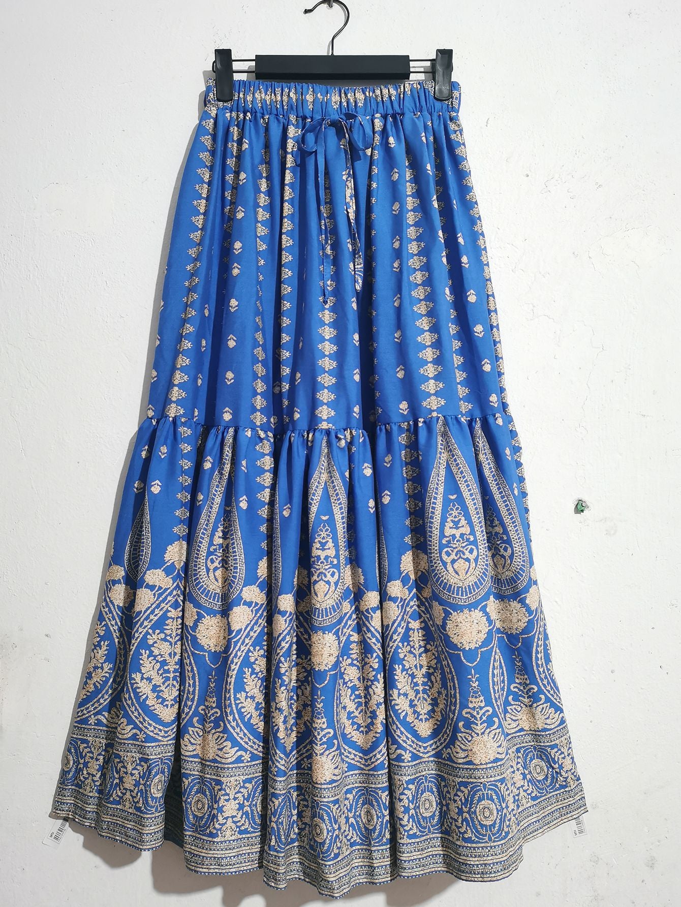 Bohemian High-Waist Swing Skirt