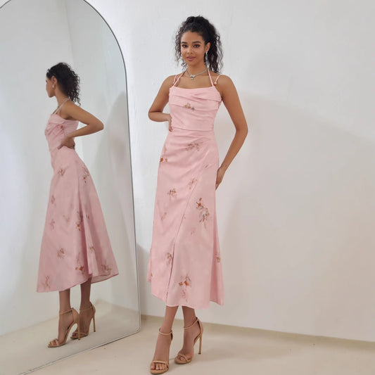 Elegant Sling Dress in - by Malbusaat