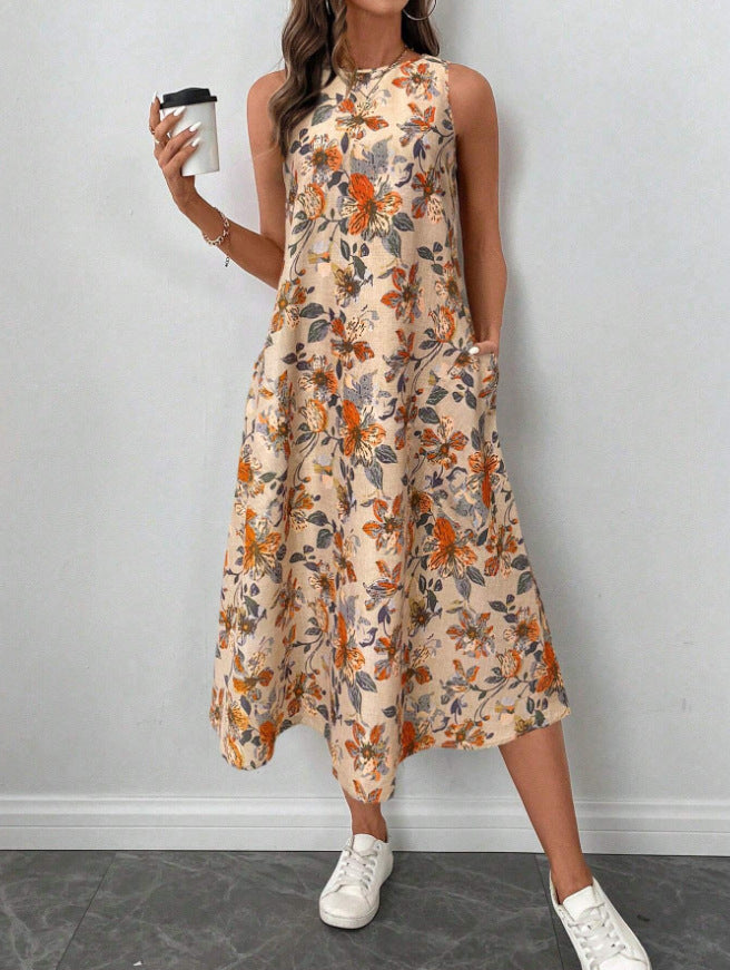 Elegant Midi Dress in - by Malbusaat