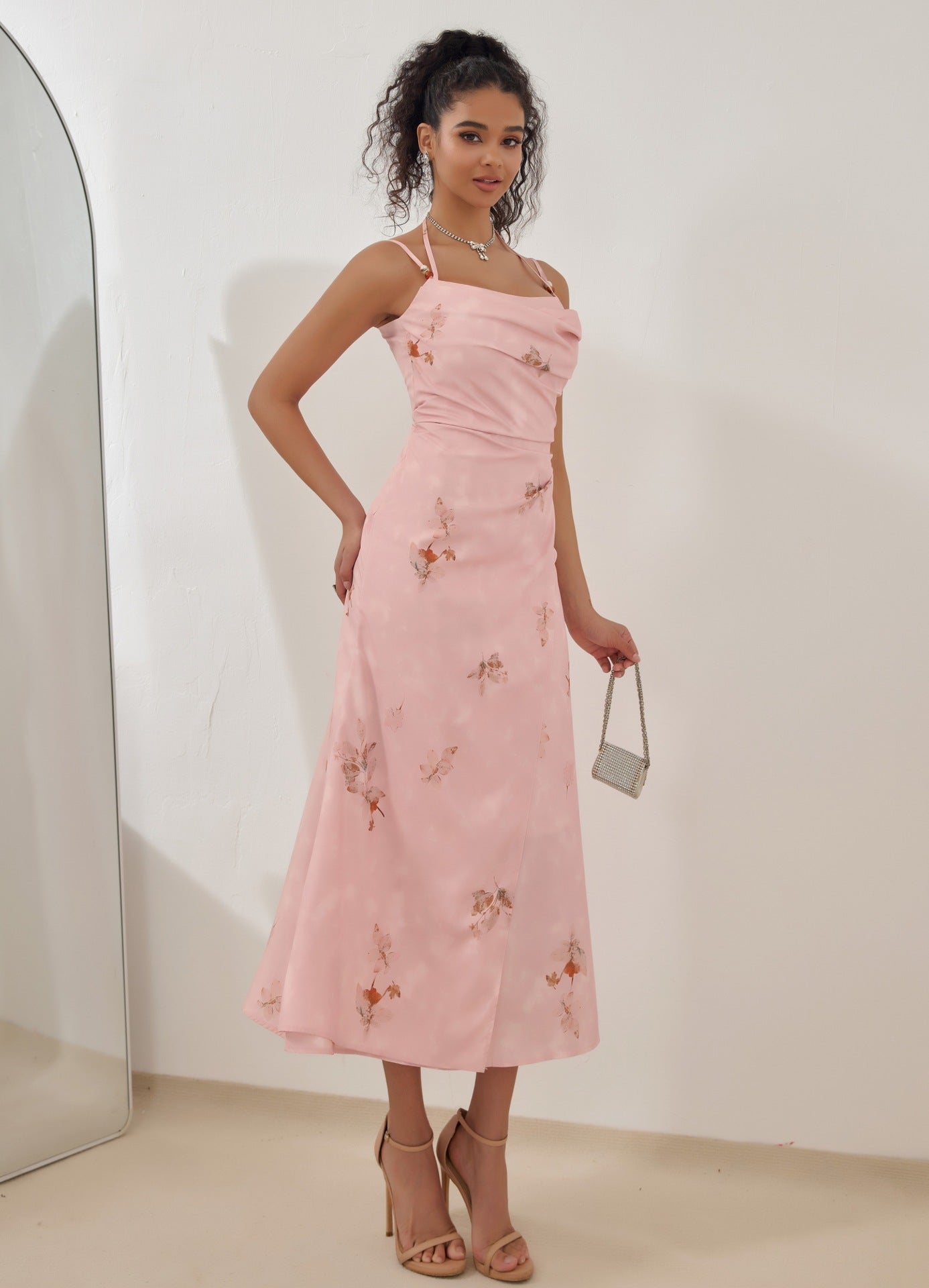 Elegant Sling Dress in - by Malbusaat
