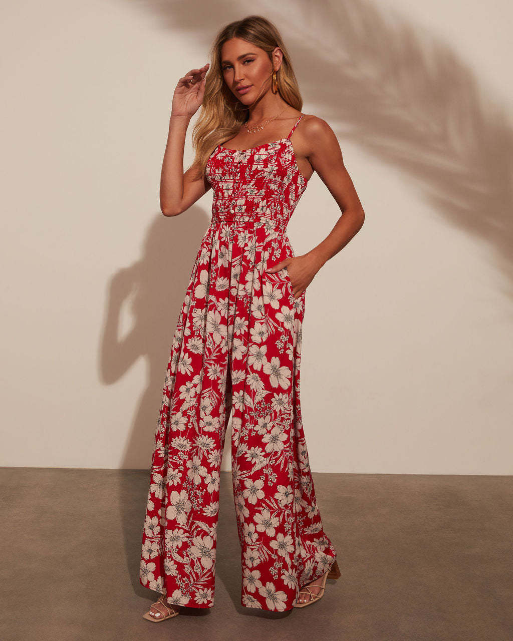 Floral Print Strap Jumpsuit