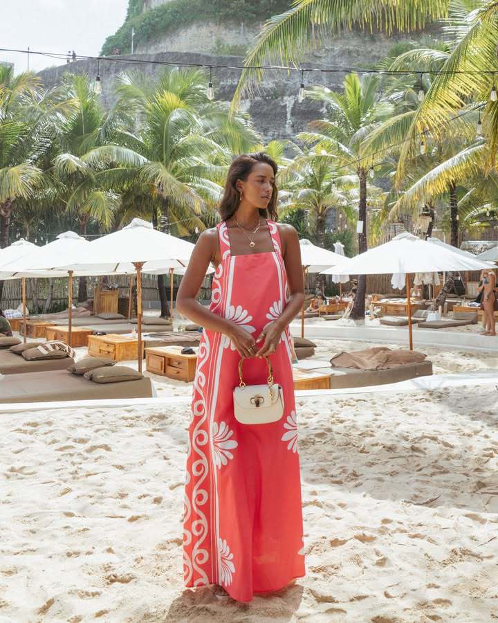 Graphic Print A Line Sling Dress
