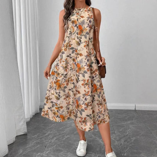 Elegant Midi Dress in - by Malbusaat