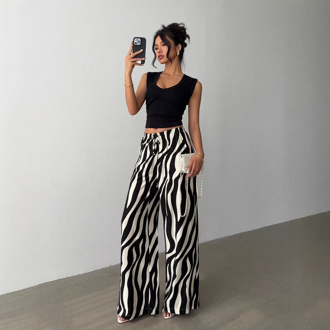 Zebra Print Pants in - by Malbusaat