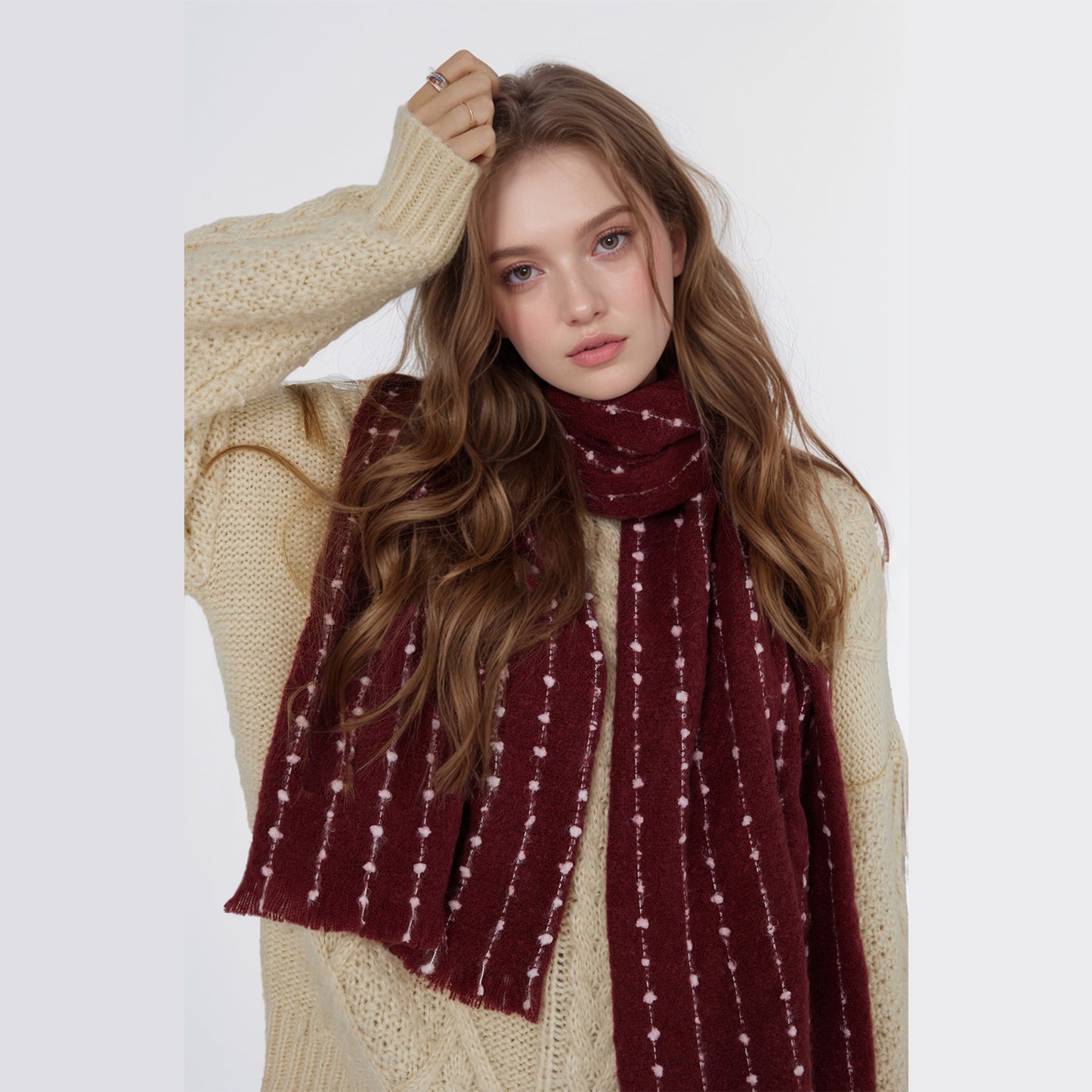 Warm Polka Dot Scarf