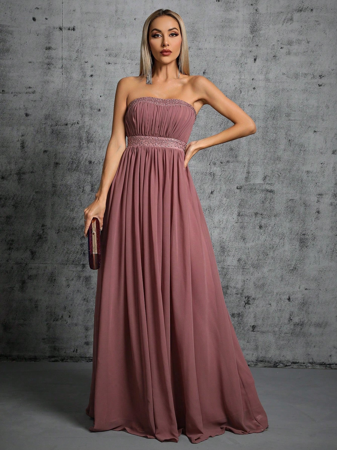 Elegant Strapless Tube Maxi