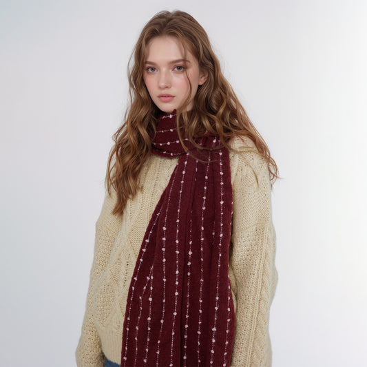 Warm Polka Dot Scarf in - by Malbusaat