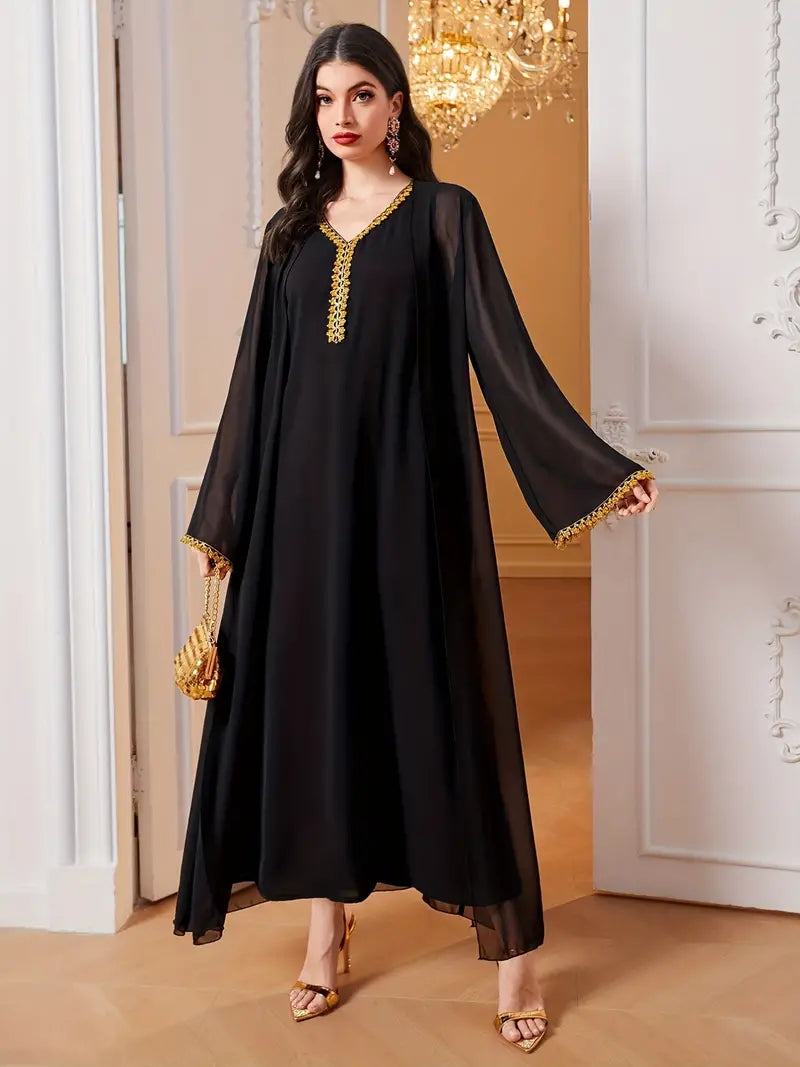 Shop Open Front Cardigan Maxi by Malbusaat, versatile  at Malbusaat. Ready-made desi suits, Pakistani designer dresses online UK.