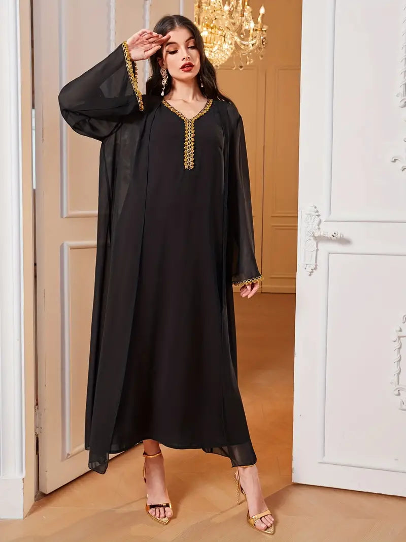 Shop Open Front Cardigan Maxi by Malbusaat, versatile  at Malbusaat. Ready-made desi suits, Pakistani designer dresses online UK.