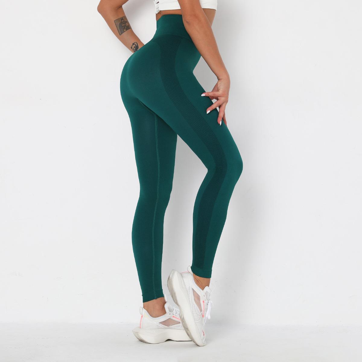High Waist Hip Lifting Solid Workout Pants - Activewear - Sports Leggings - malbusaat.co.uk