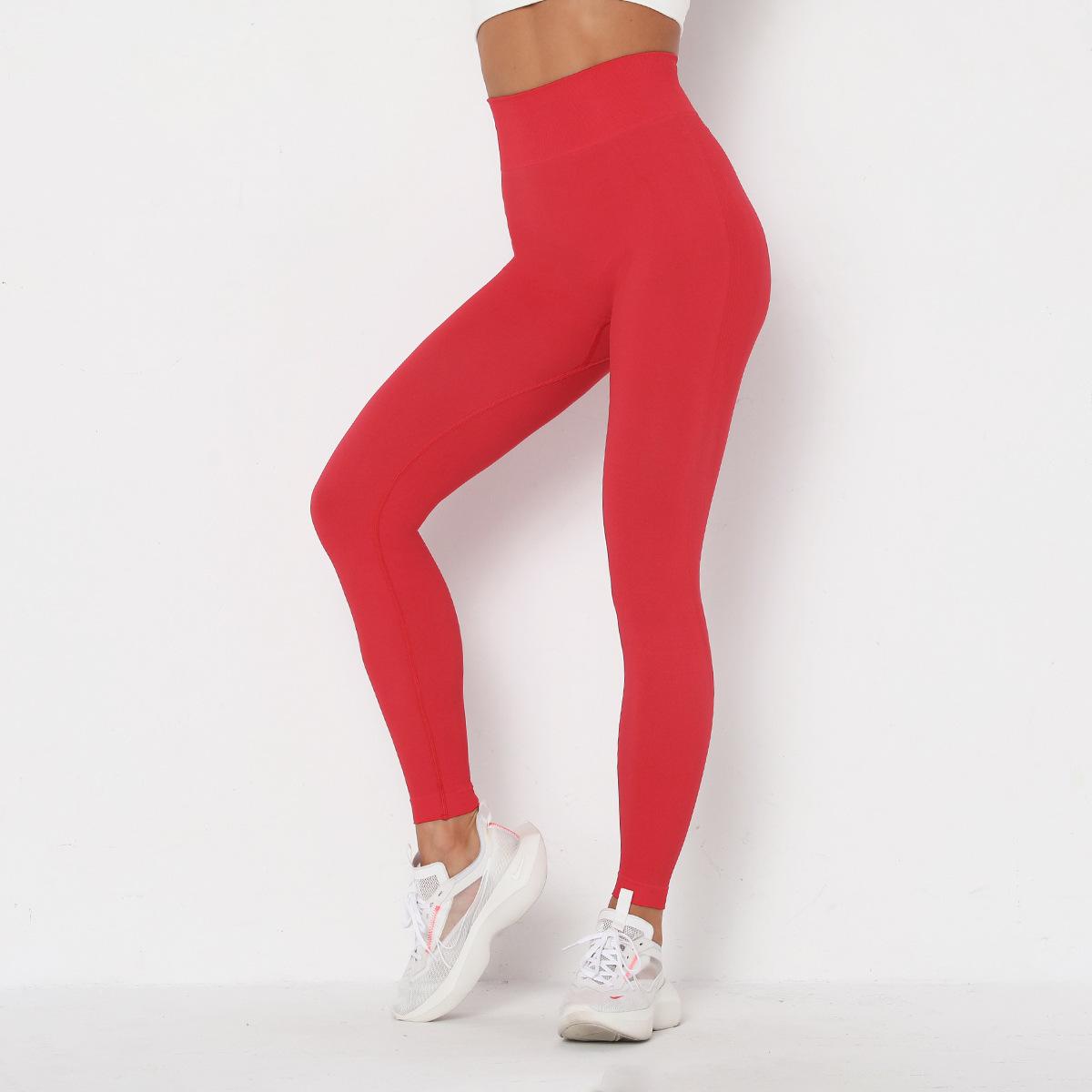 High Waist Hip Lifting Solid Workout Pants - Activewear - Sports Leggings - malbusaat.co.uk