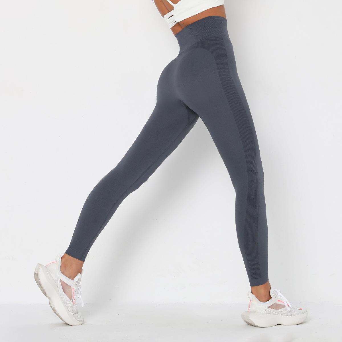 High Waist Hip Lifting Solid Workout Pants - Activewear - Sports Leggings - malbusaat.co.uk
