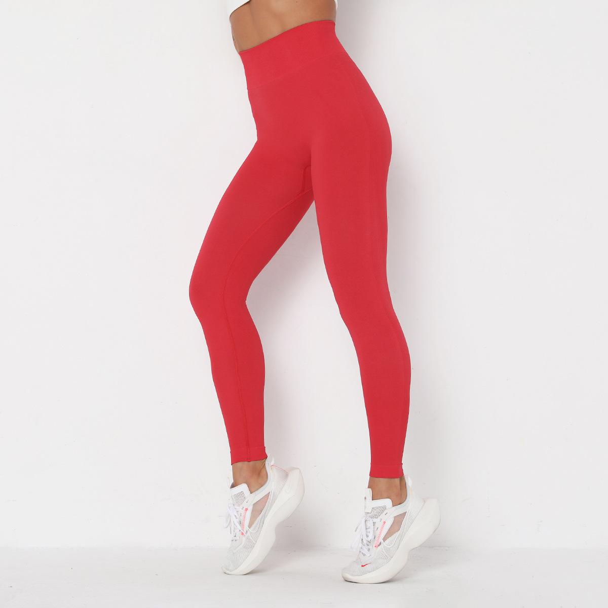 High Waist Hip Lifting Solid Workout Pants - Activewear - Sports Leggings - malbusaat.co.uk
