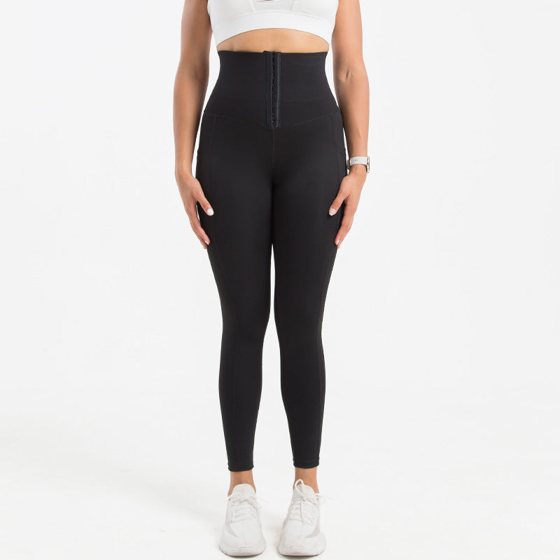 Belly Contraction High Waist Yoga Pants in - by Malbusaat