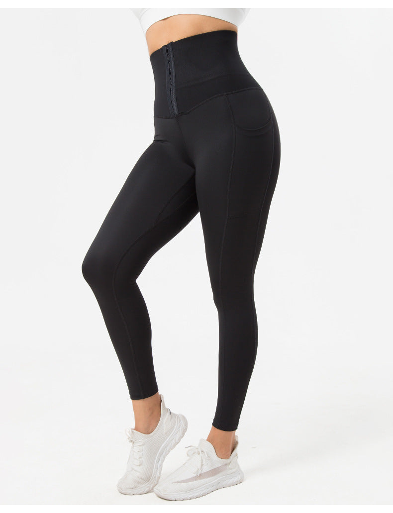 Belly Contraction High Waist Yoga Pants in - by Malbusaat