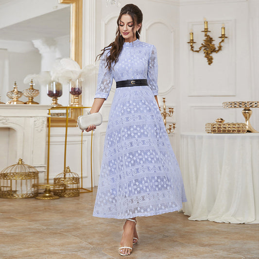 Elegant Mesh High Waist Maxi in - by Malbusaat