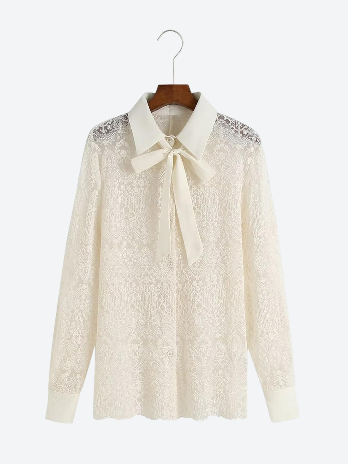 Shop French Lace Pearl Bow Shirt by Malbusaat, versatile  at Malbusaat. Ready-made desi suits, Pakistani designer dresses online UK.