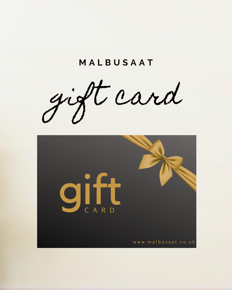 Shop Malbusaat Gift Card by Malbusaat, versatile Gift Cards at Malbusaat. Ready-made desi suits, Pakistani designer dresses online UK.