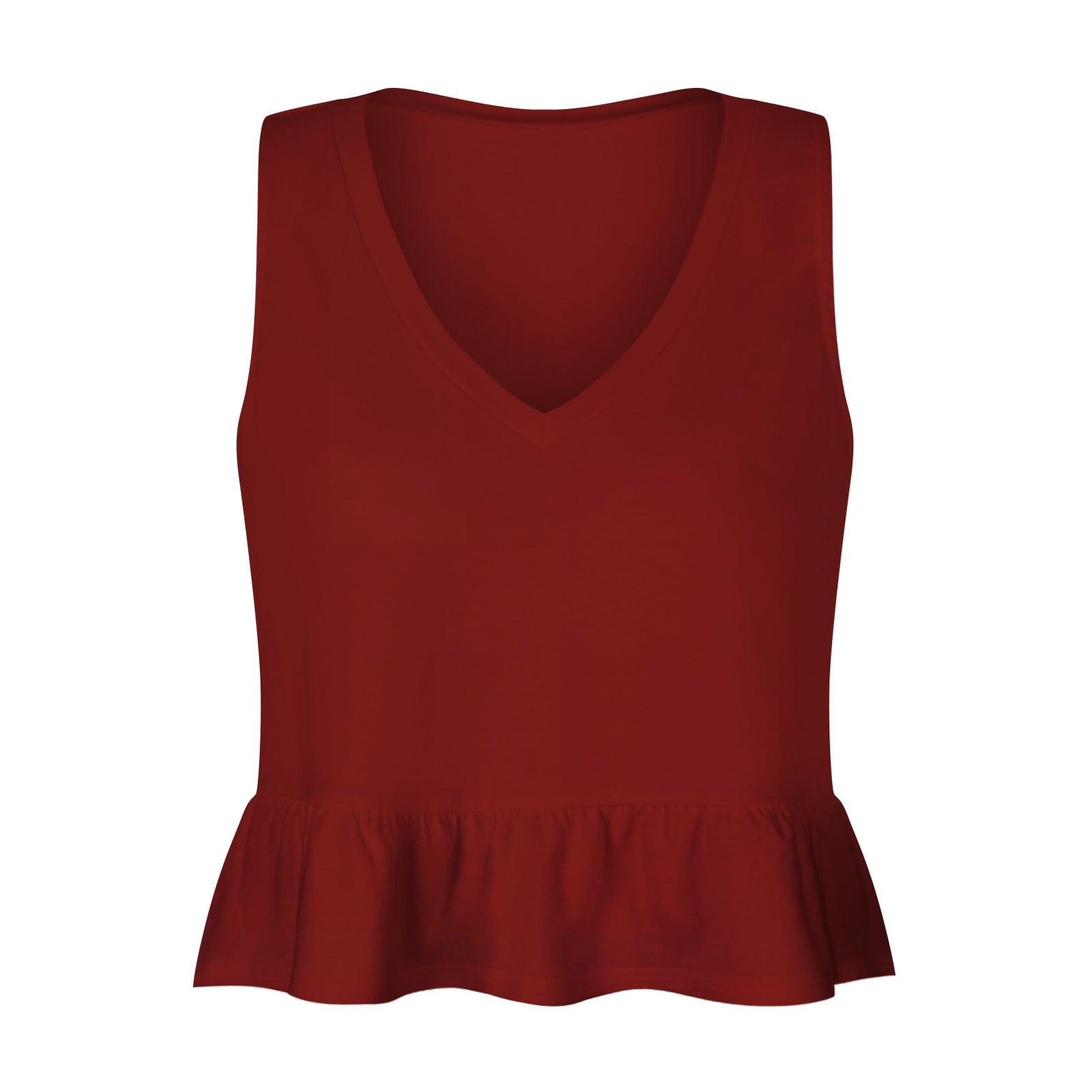 V-neck Loose Fit Sleeveless Top tank tops malbusaat.co.uk