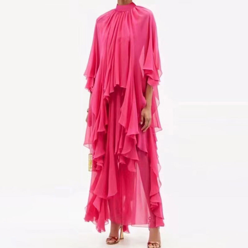 Elegant Chiffon Layered Style Maxi Dress chiffon maxi dresses malbusaat.co.uk