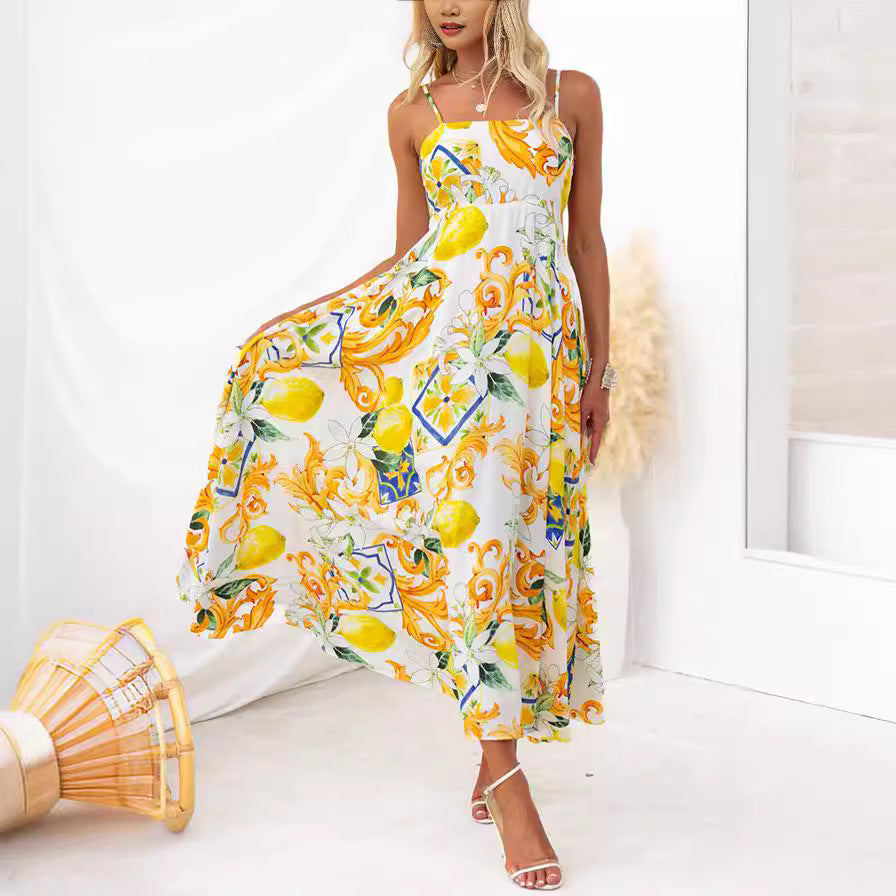 Elegant Printed Spaghetti Strap Maxi Dress Maxi Dress,Dresses | Maxi Maxi Dresses sale | Maxi Maxi Dresses sale | www.malbusaat.co.uk