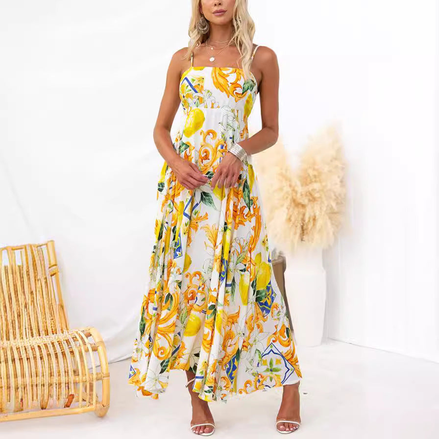 Elegant Printed Spaghetti Strap Maxi Dress Maxi Dress,Dresses | Maxi Maxi Dresses sale | Maxi Maxi Dresses sale | www.malbusaat.co.uk